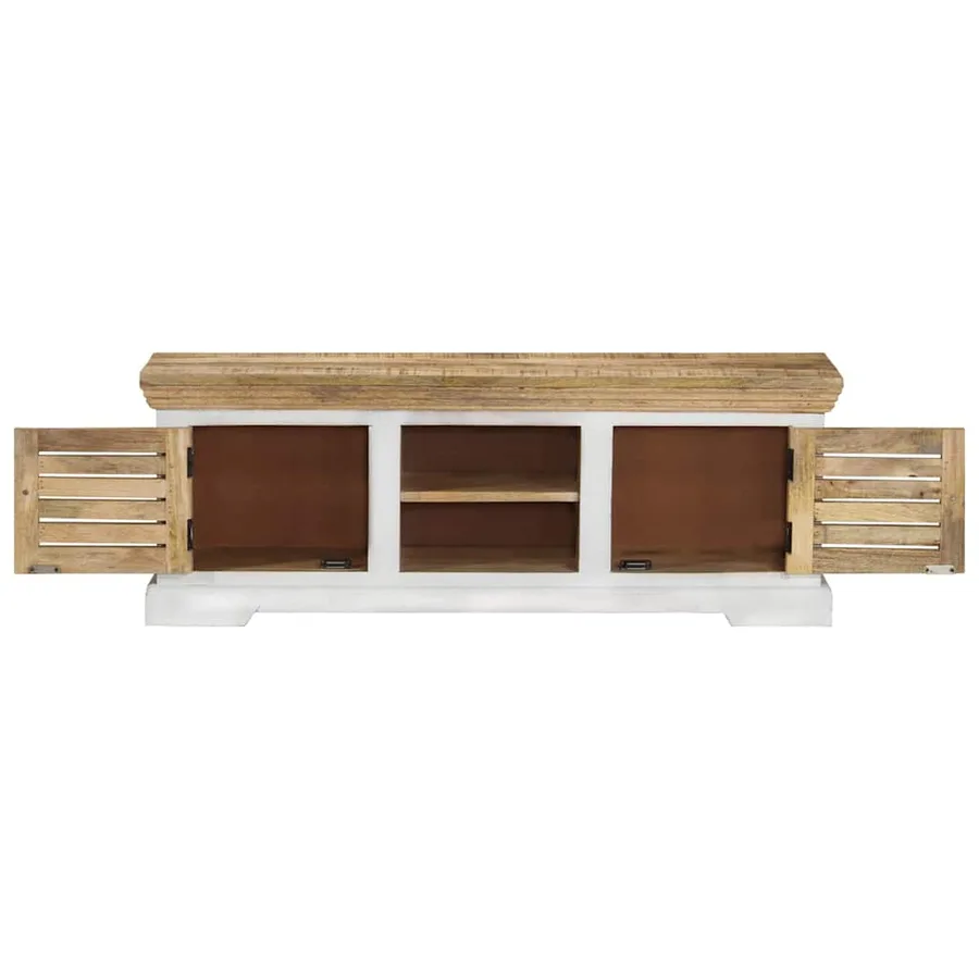 Meuble TV 110x30x40 cm Bois massif de manguier - 3