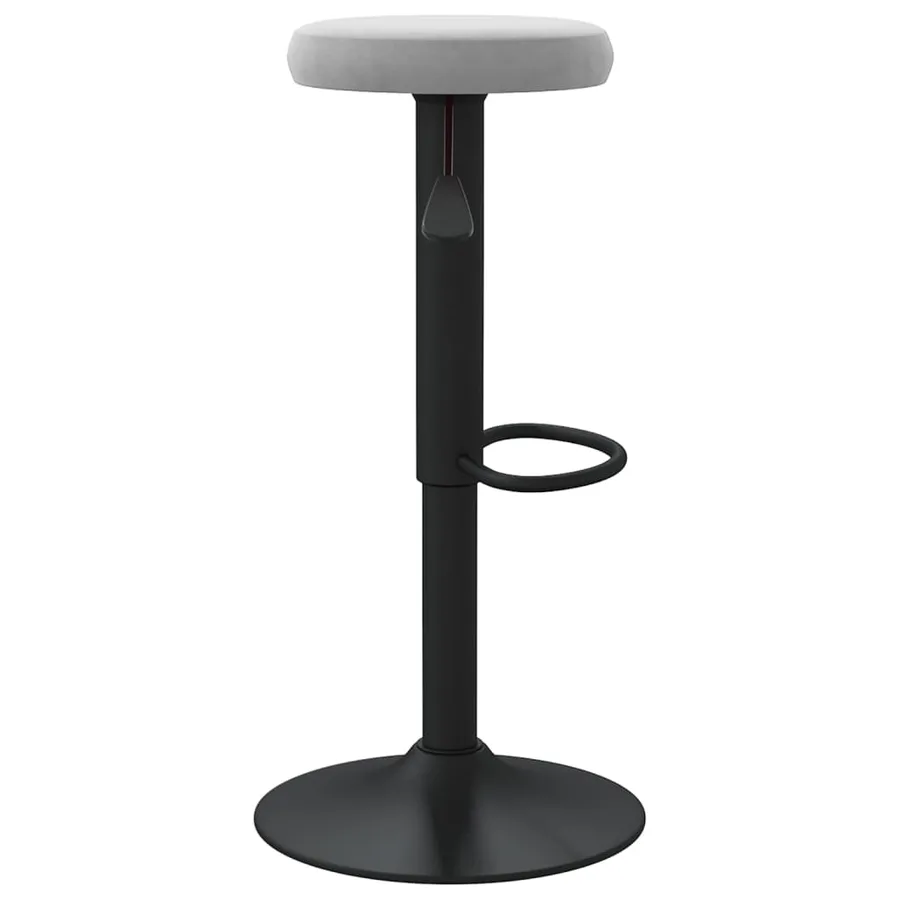 Tabourets de bar lot de 2 gris clair velours - 5