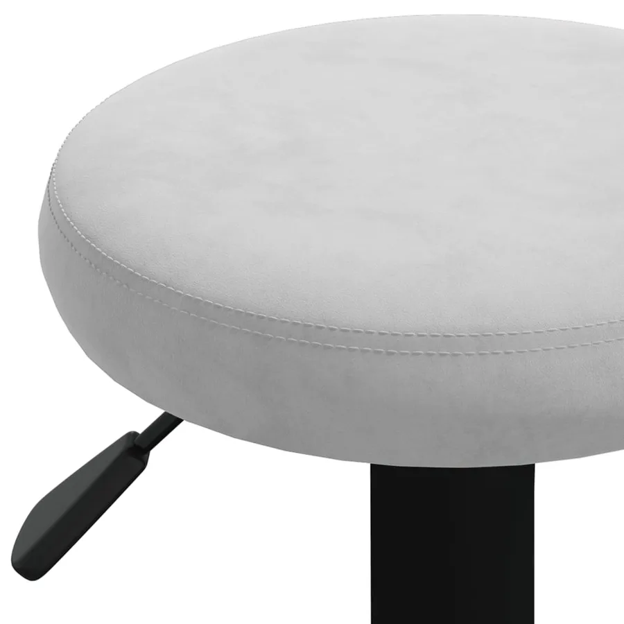 Tabourets de bar lot de 2 gris clair velours - 7