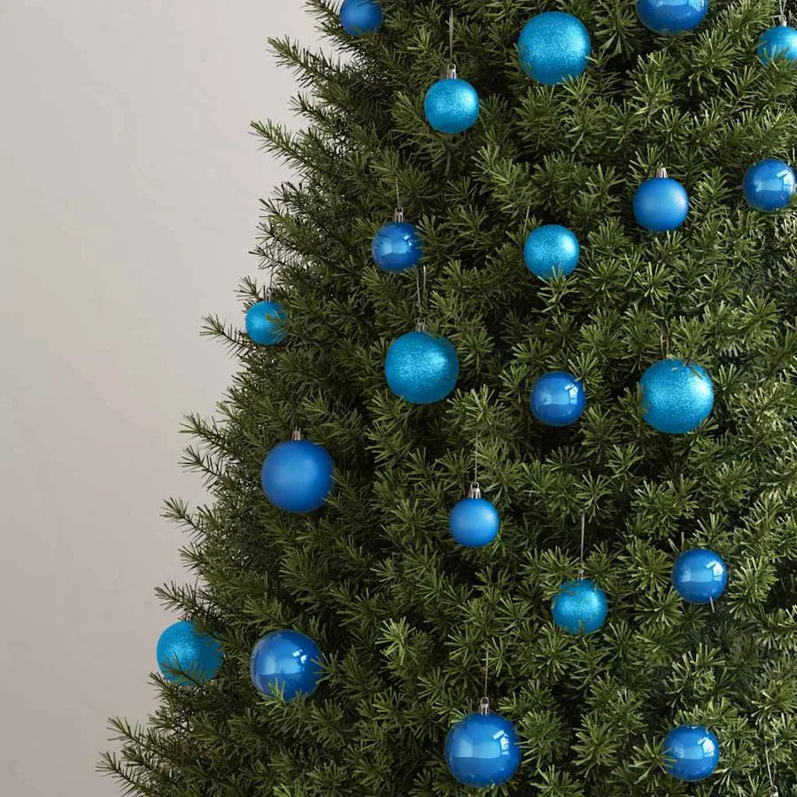 Ensemble de boules de Noël 100 pcs Bleu - 3