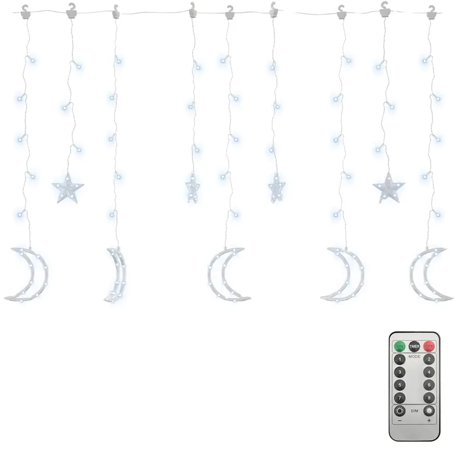 Guirlande lumineuse étoile et lune avec télécommande 345 LED - 2