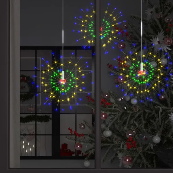 Feu d'artifice de Noël d'extérieur Multicolore 20 cm 140 LED