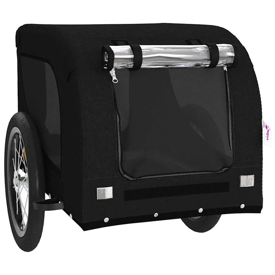 Remorque de vélo pour animaux de compagnie noir - 4