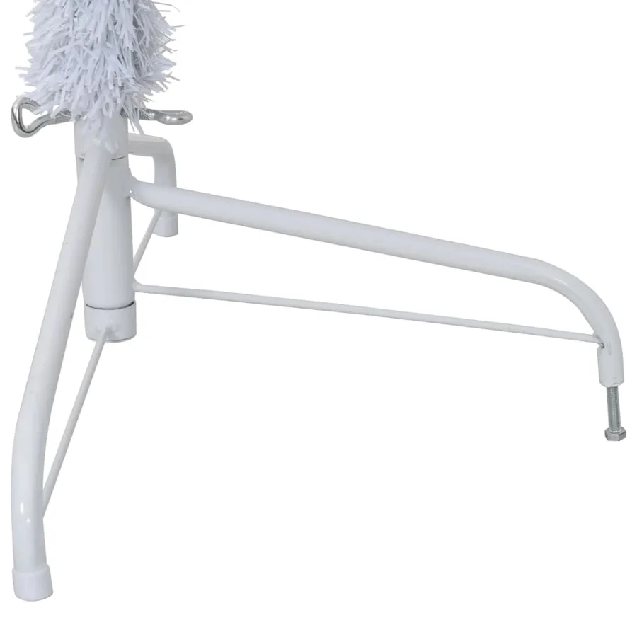 Sapin de Noël artificiel moitié avec support blanc 240 cm PVC - 7