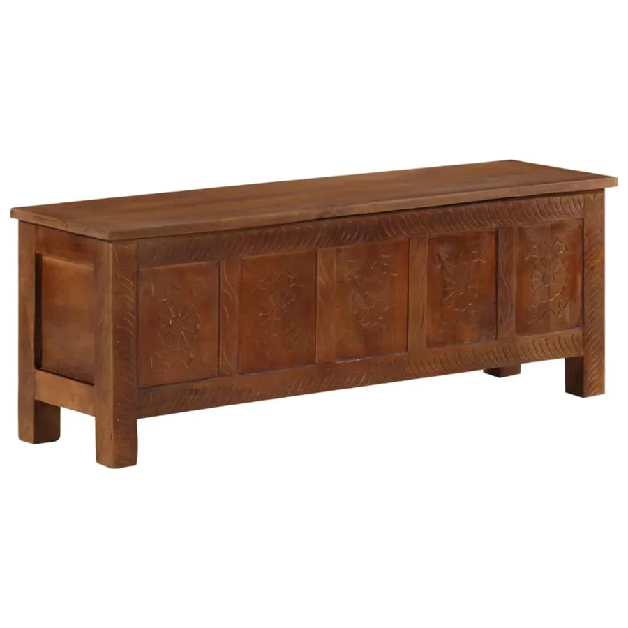 Boîte de rangement 110x30x40 cm Bois de manguier solide - 13