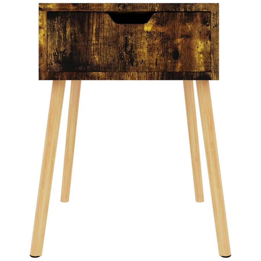 Table de chevet chêne fumé 40x40x56 cm Bois d'ingénierie - 3