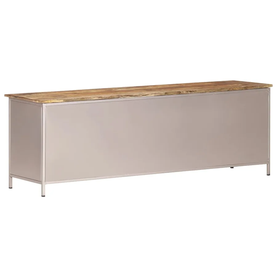 Meuble TV 120x30x40 cm Bois de manguier brut - 4