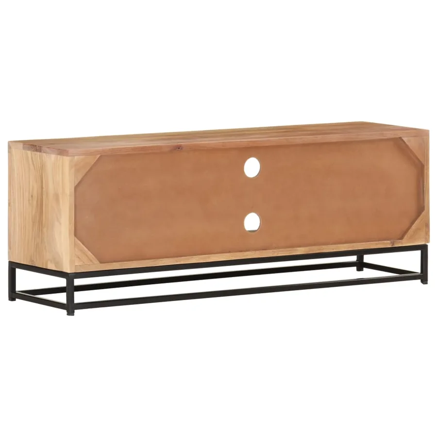 Meuble TV 110x30x40 cm Bois d'acacia massif - 4