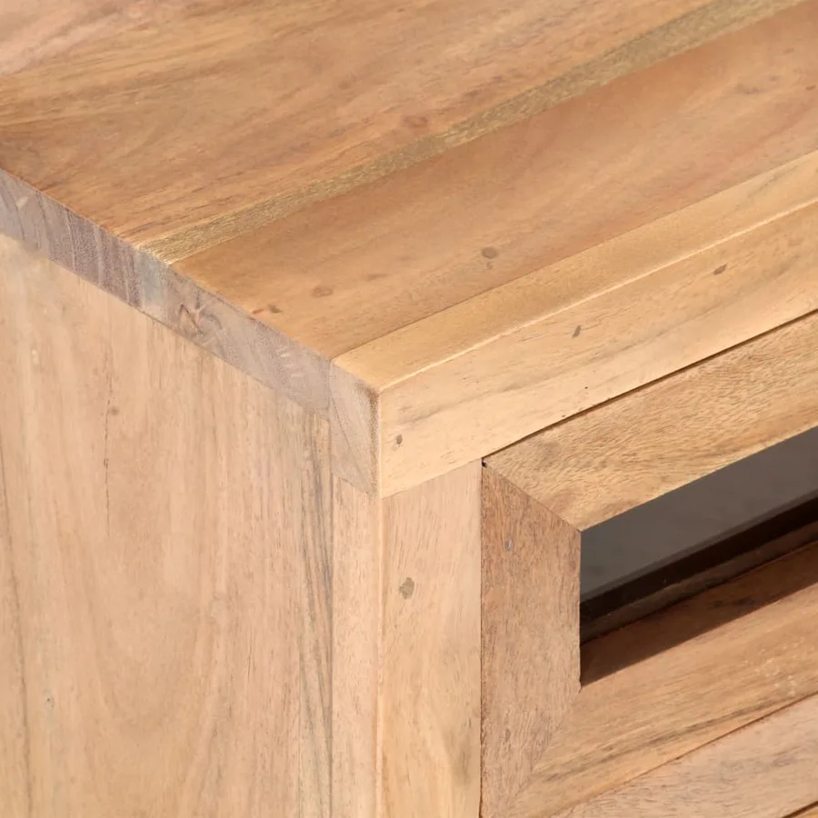 Meuble TV 110x30x40 cm Bois d'acacia massif - 5