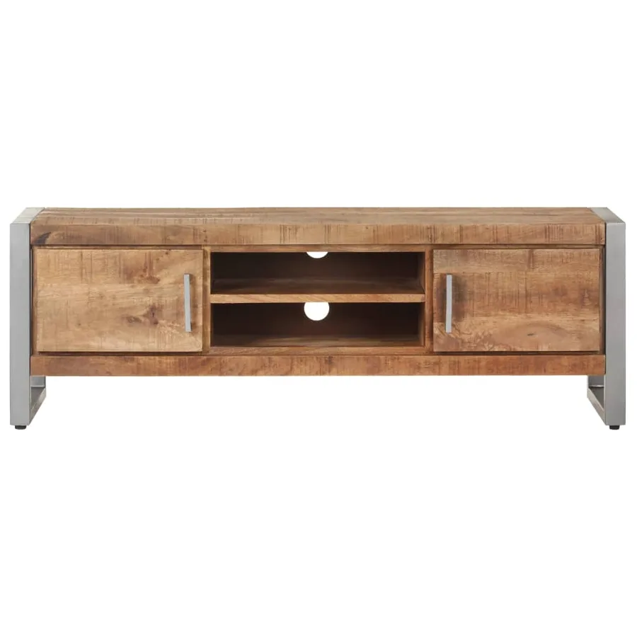 Meuble TV 120x30x40 cm Bois de manguier brut - 2