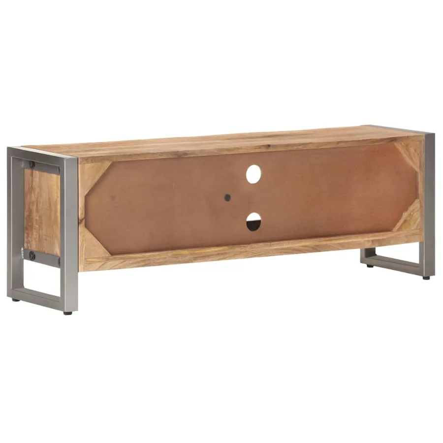 Meuble TV 120x30x40 cm Bois de manguier brut - 5
