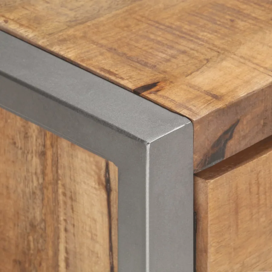 Meuble TV 120x30x40 cm Bois de manguier brut - 6