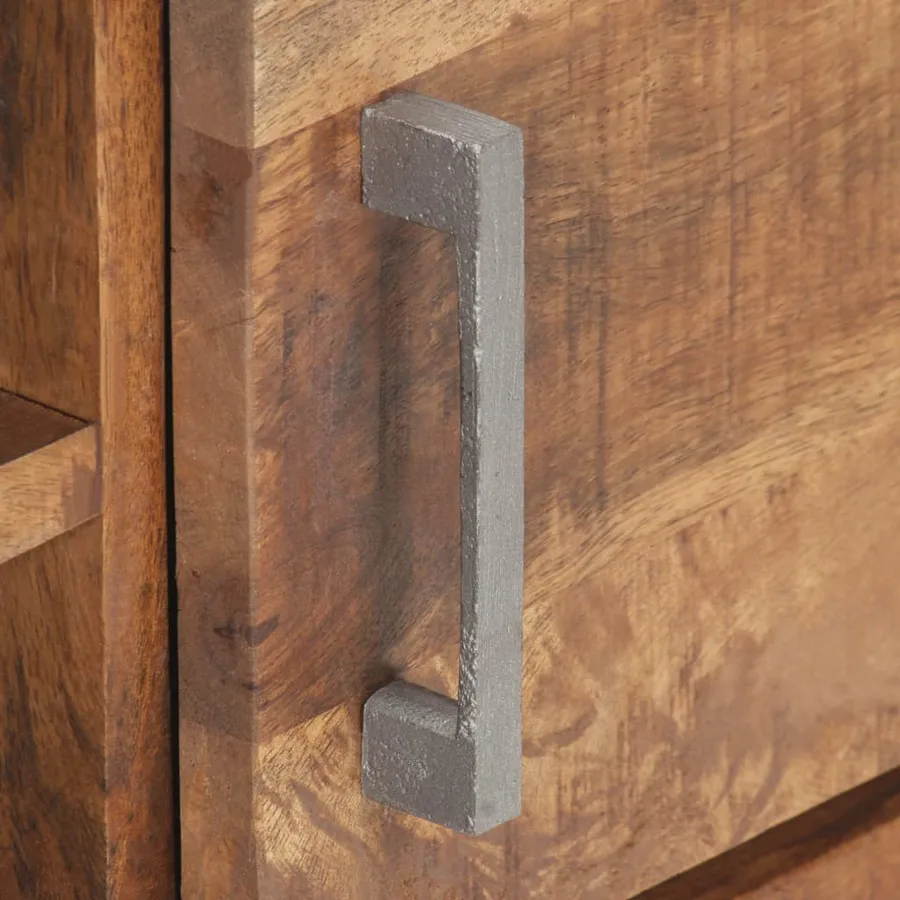 Meuble TV 120x30x40 cm Bois de manguier brut - 7