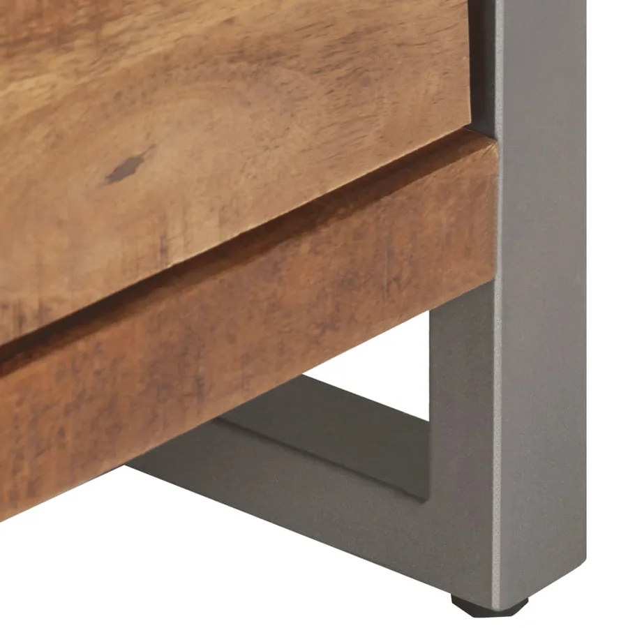 Meuble TV 120x30x40 cm Bois de manguier brut - 8