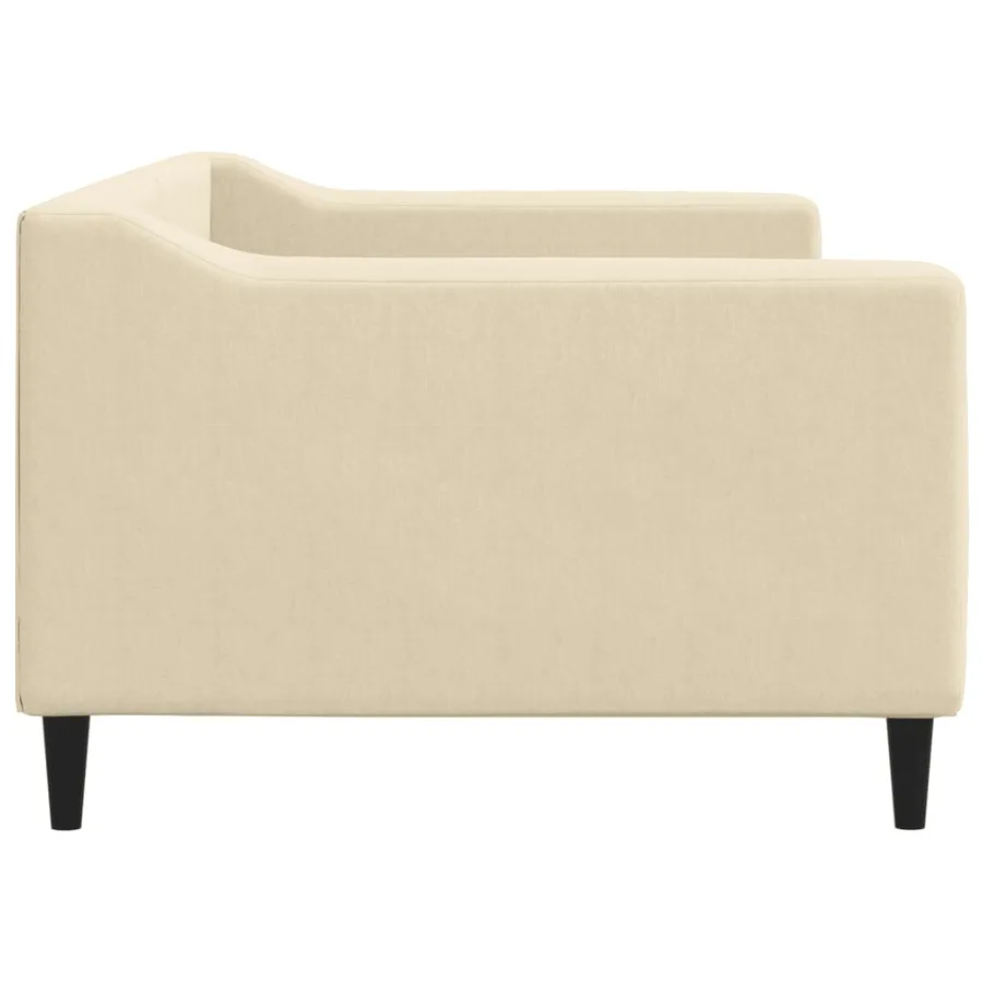 Lit de repos sans matelas crème 90x200 cm tissu - 4
