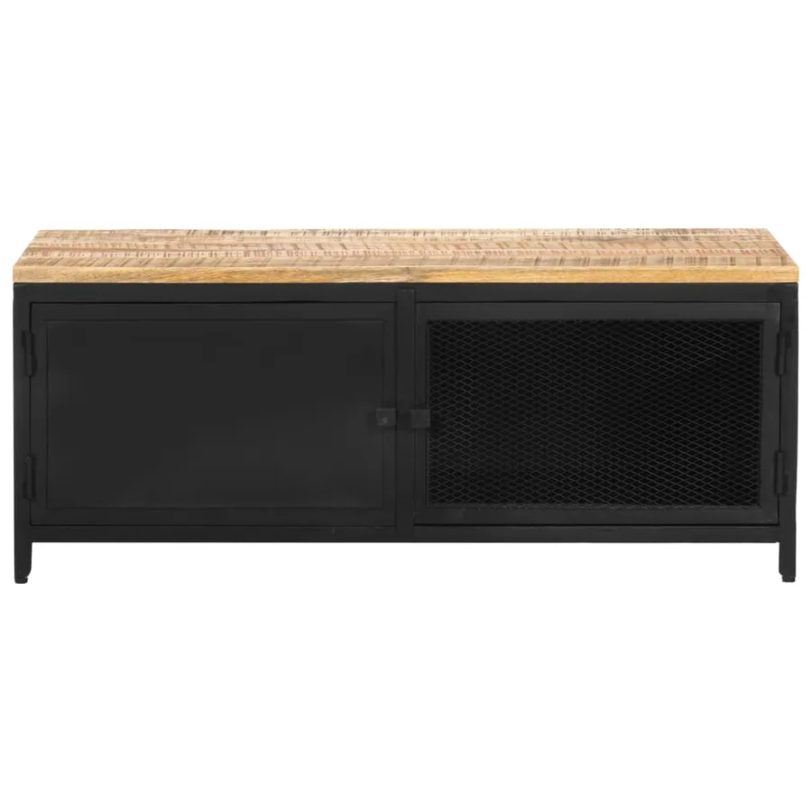 Table basse 90x50x37 cm Bois massif de manguier brut - 2