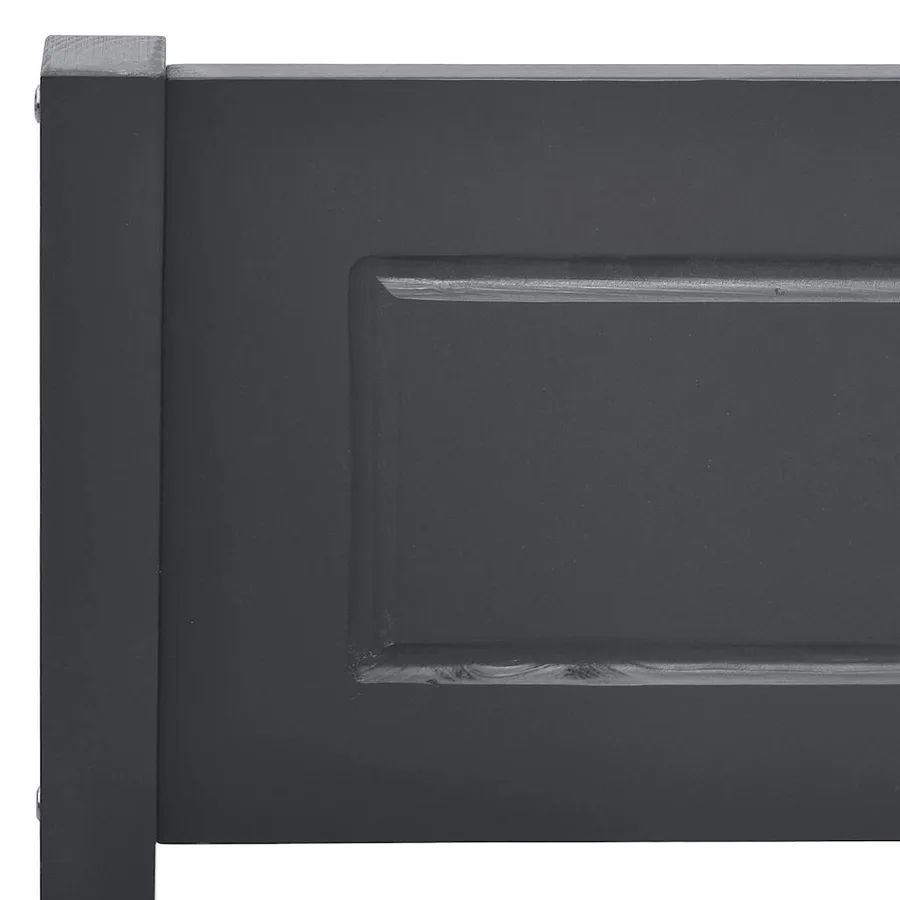 Cadre de lit sans matelas bois de pin massif gris 120x200 cm - 5
