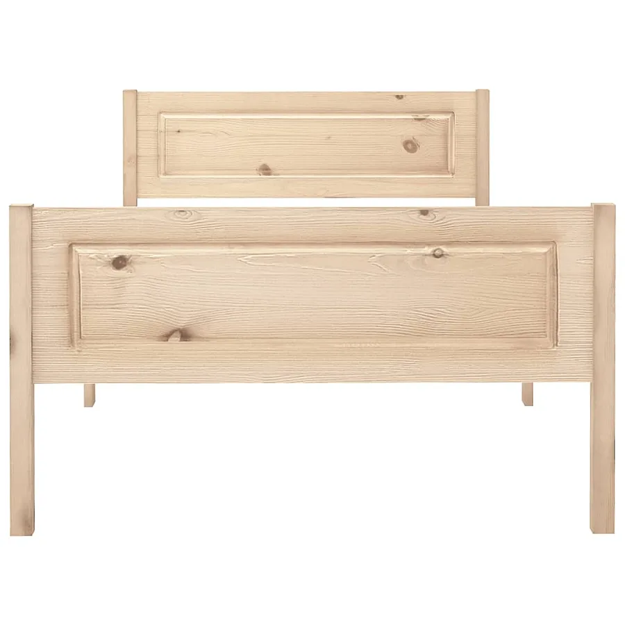 Cadre de lit sans matelas bois de pin massif 90x200 cm - 4