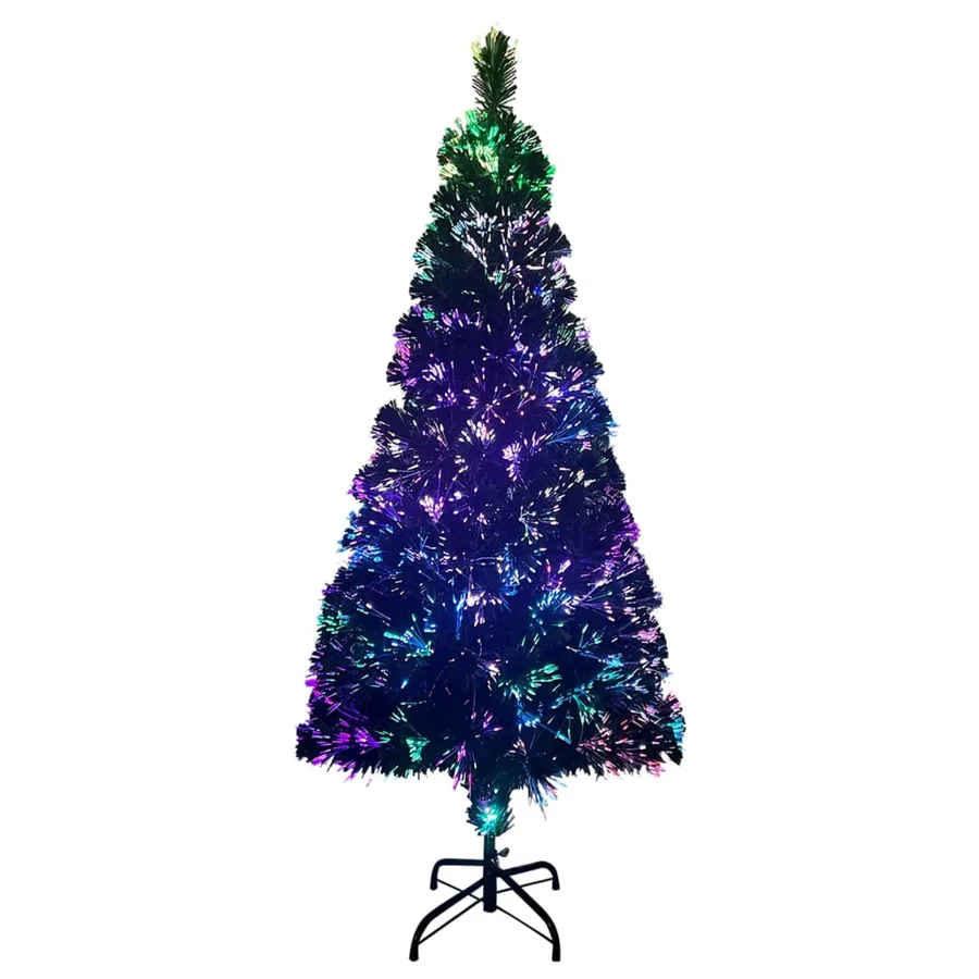 Sapin de Noël artificiel avec support vert 210 cm fibre optique - 3