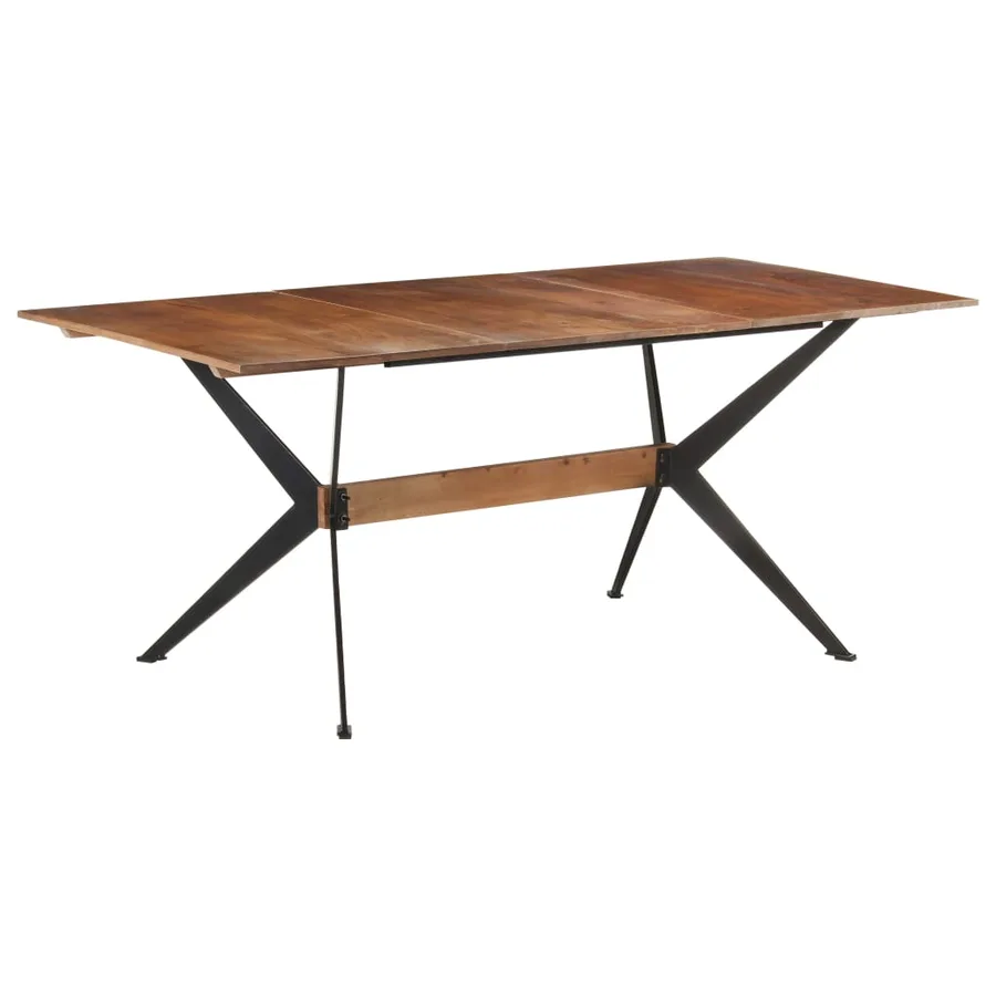 Table à manger 180x90x76 cm Bois de manguier massif - 8