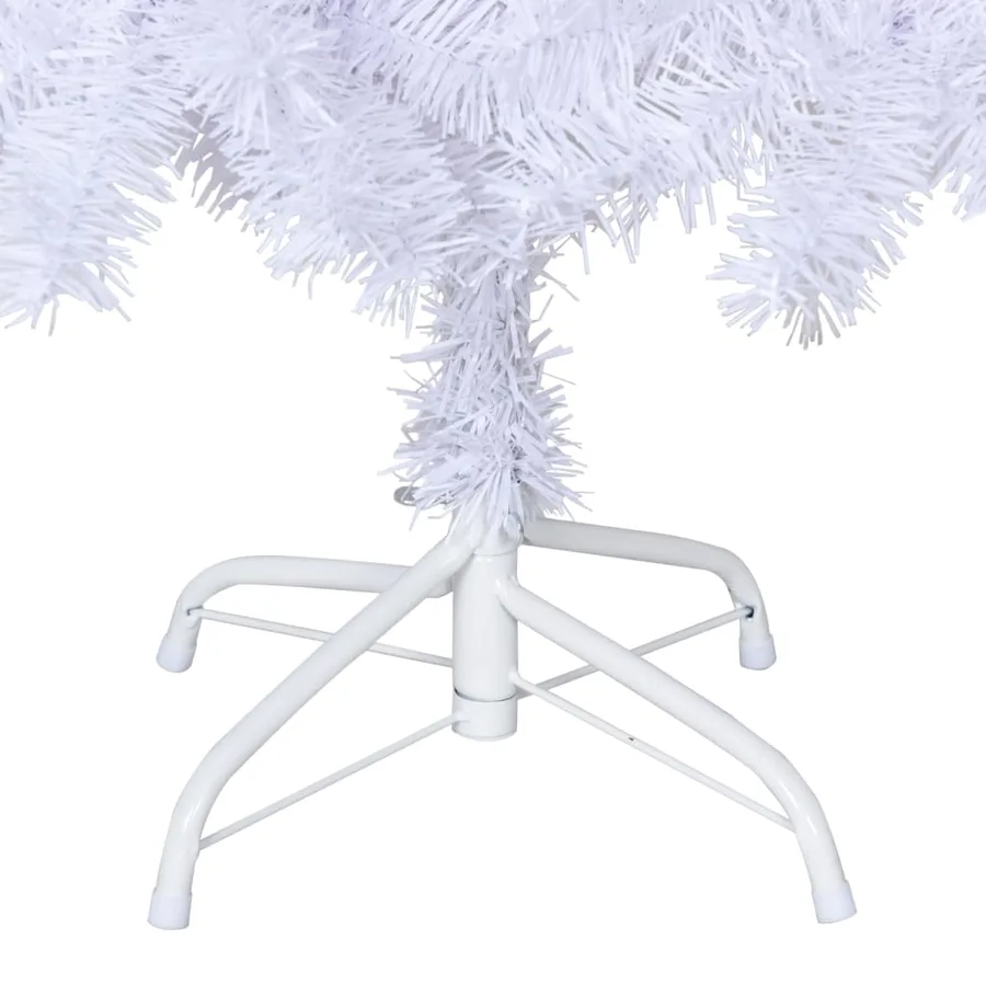 Arbre de Noël artificiel avec branches épaisses blanc 240cm PVC - 5