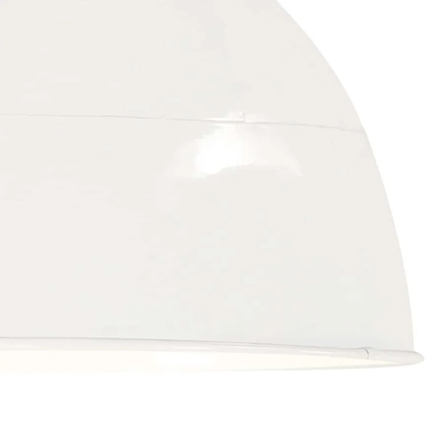 Lampe suspendue industrielle vintage 25 W Blanc Rond 31 cm E27 - 6