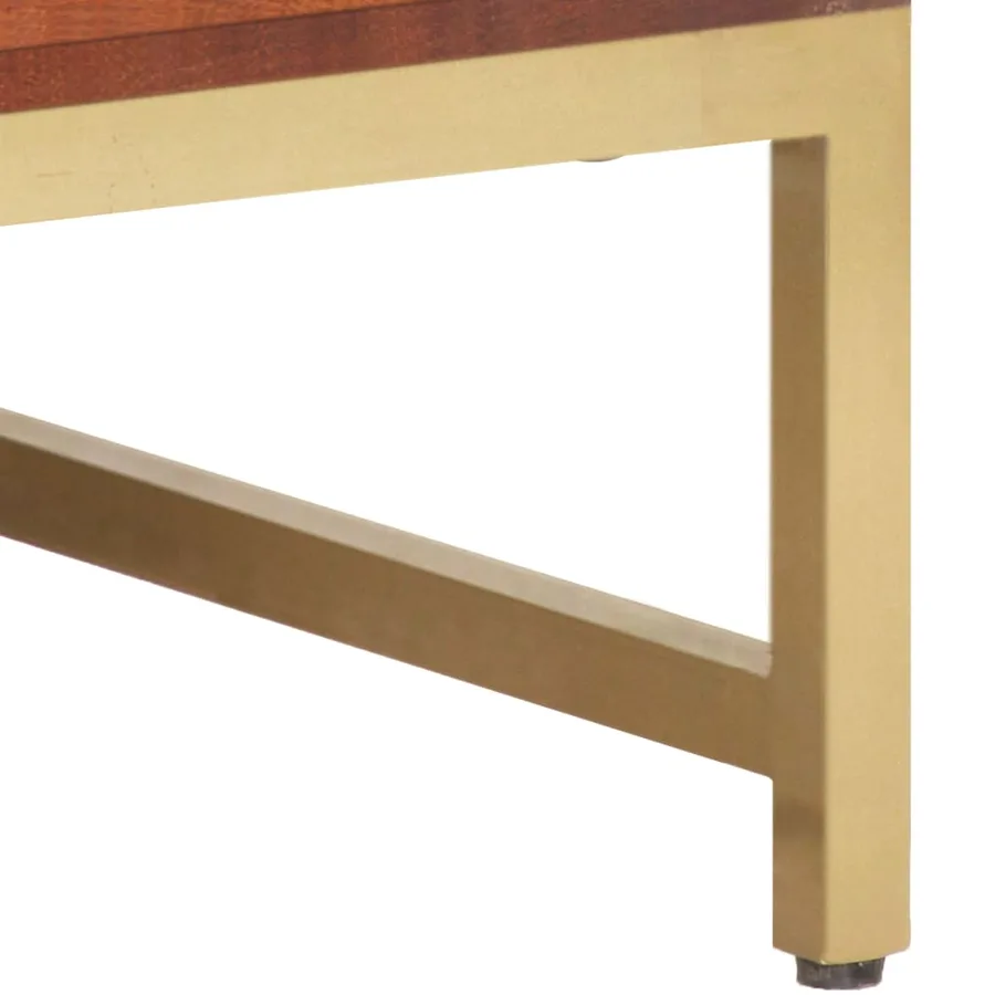 Table basse Marron miel 67x67x45 cm Bois solide d'acacia - 5