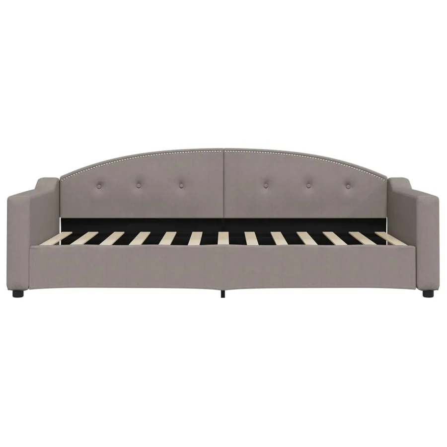 Lit de repos sans matelas taupe 90x200 cm tissu - 3