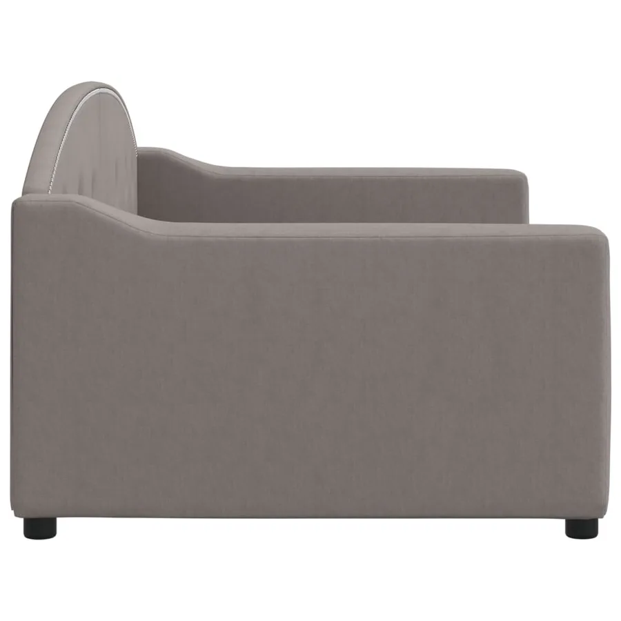Lit de repos sans matelas taupe 90x200 cm tissu - 4