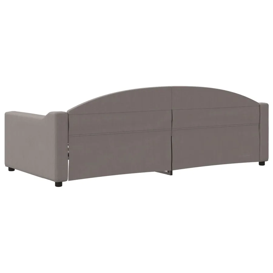 Lit de repos sans matelas taupe 90x200 cm tissu - 5
