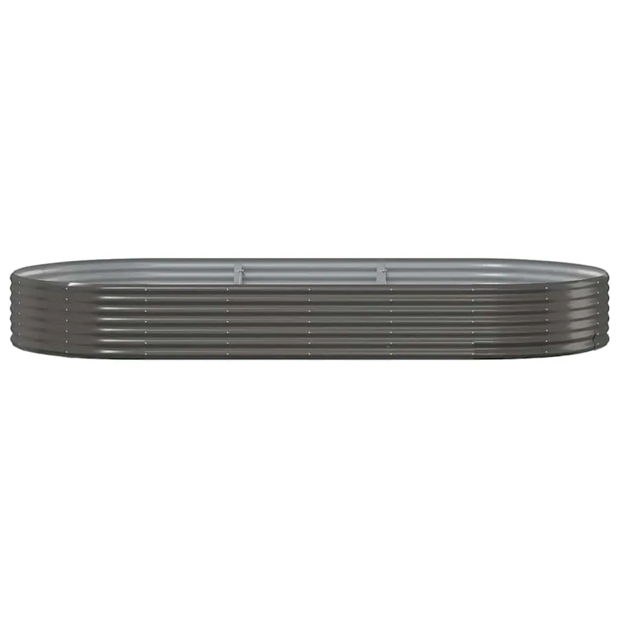 Jardinière surélevée en acier galvanisé 296 x 140 x 36 cm Anthracite - 3