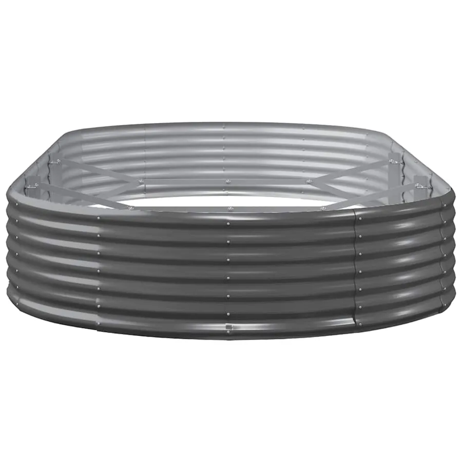 Jardinière surélevée en acier galvanisé 296 x 140 x 36 cm Anthracite - 4