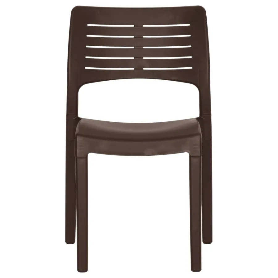 Chaises de jardin lot de 2 Moka Polypropylène - 4