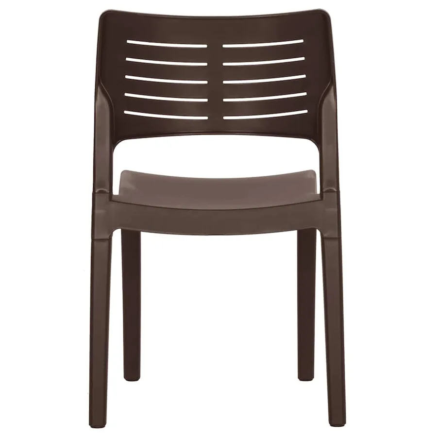 Chaises de jardin lot de 2 Moka Polypropylène - 6