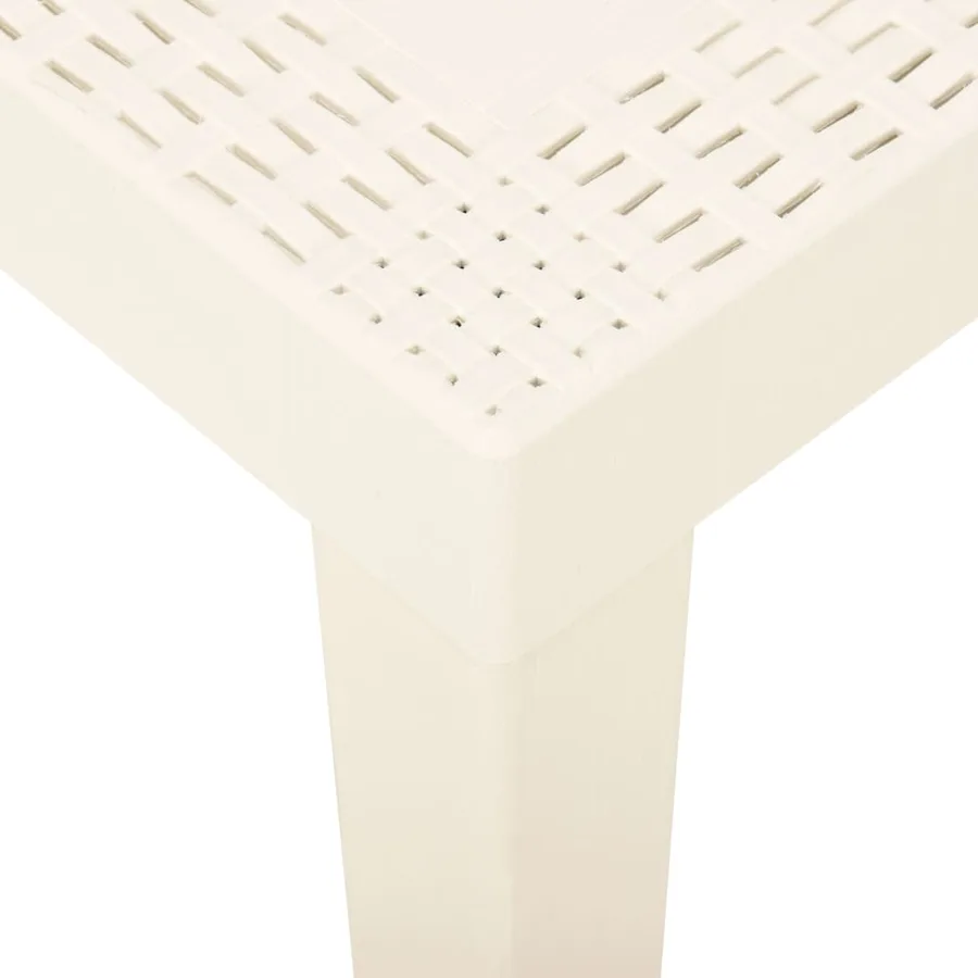 Table de jardin Blanc 79x65x72 cm Plastique - 4