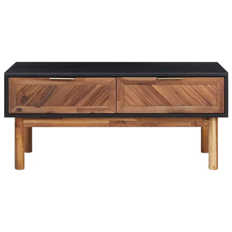 Table basse 90x50x40 cm Bois d'acacia massif et MDF - 3