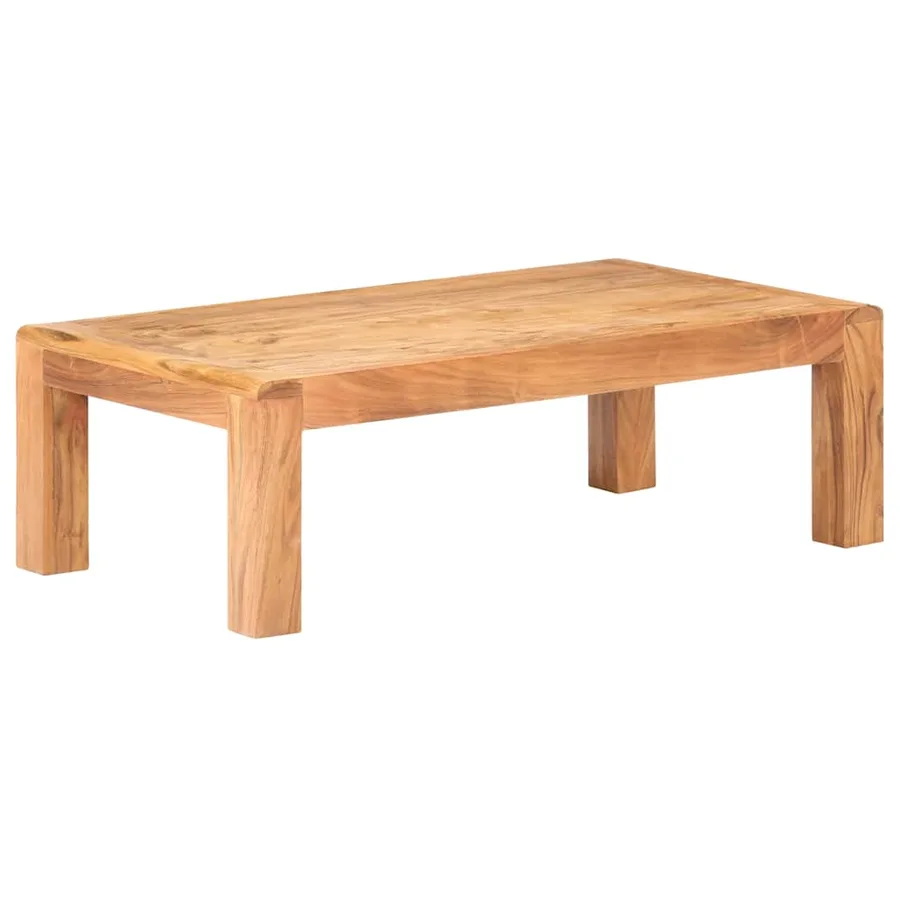 Table basse 110x60x35 cm Bois d'acacia massif et finition miel - 9