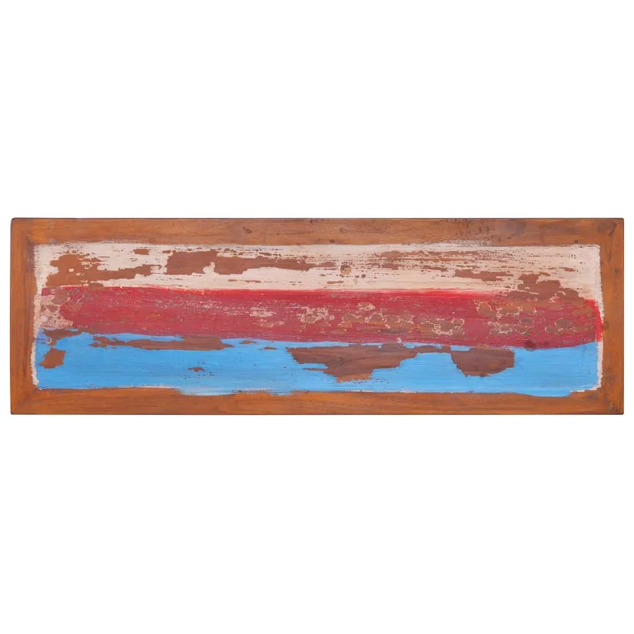 Meuble TV 110x35x40 cm Bois de teck recyclé - 6