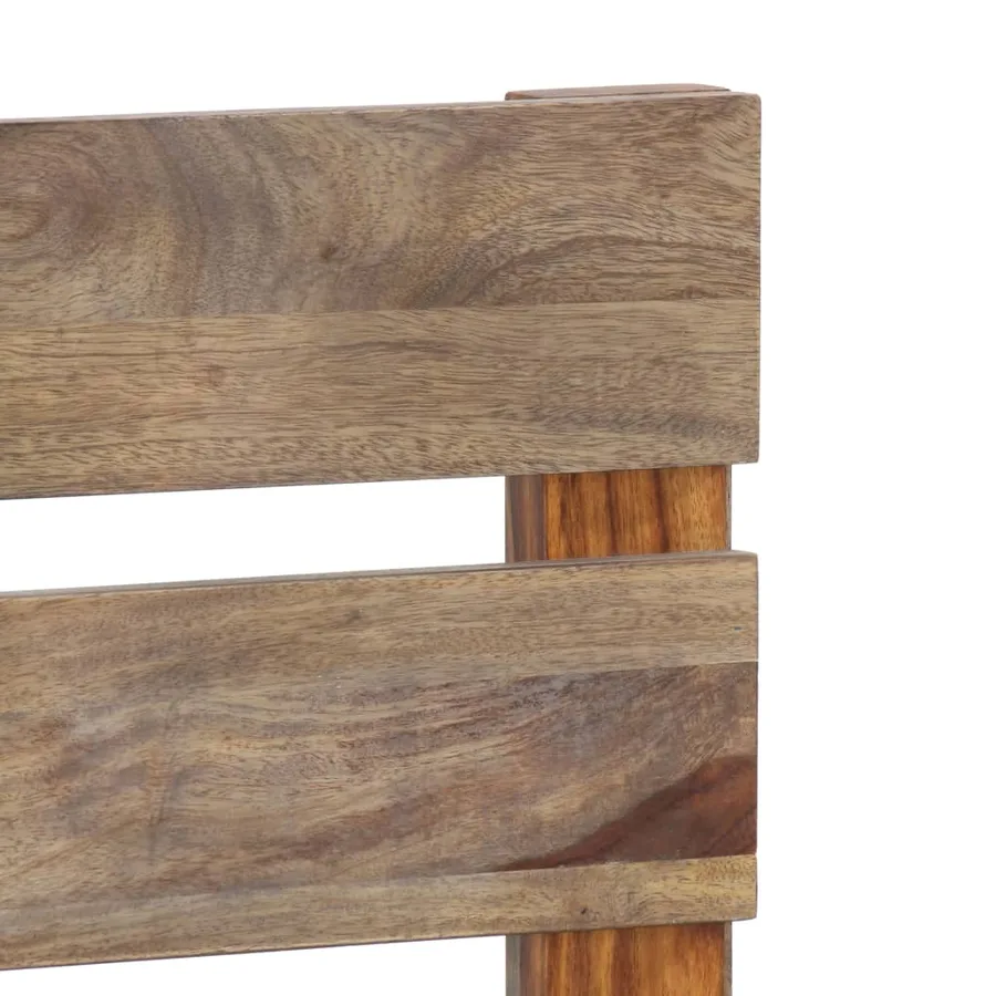 Cadre de lit sans matelas bois massif 200x200 cm - 6