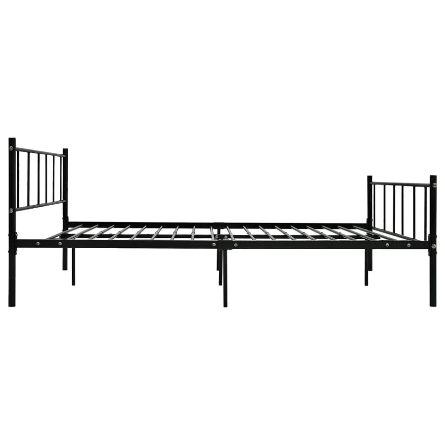 Cadre de lit sans matelas noir métal 180x200 cm - 4