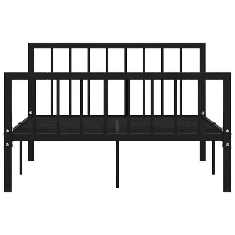 Cadre de lit sans matelas noir métal 120x200 cm - 3