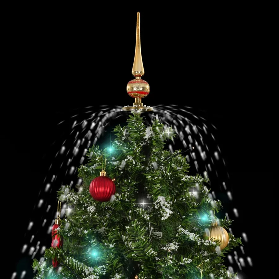 Arbre de Noël neigeux avec base de parapluie Vert 140 cm - 5