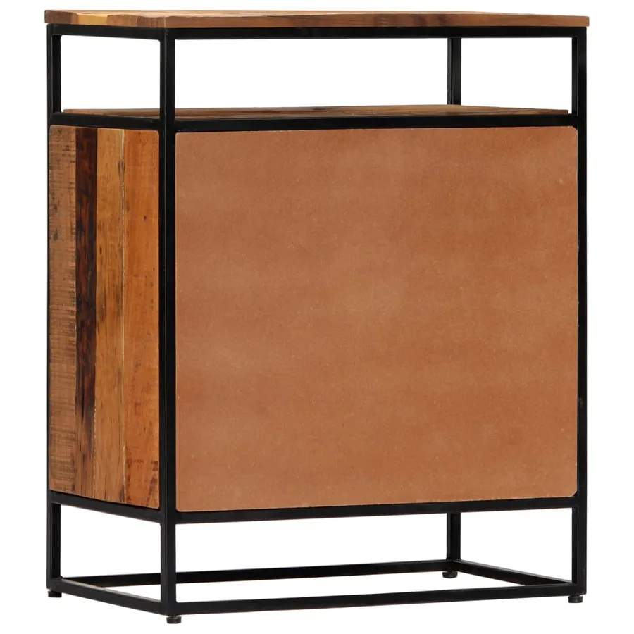 Armoire latérale 60x35x76 cm Bois récupération massif et acier - 2