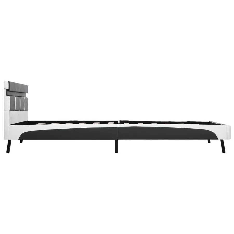 Cadre de lit avec LED Gris Similicuir 120 x 200 cm - 6