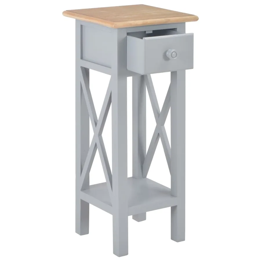 Table d'appoint Gris 27 x 27 x 65,5 cm Bois - 2