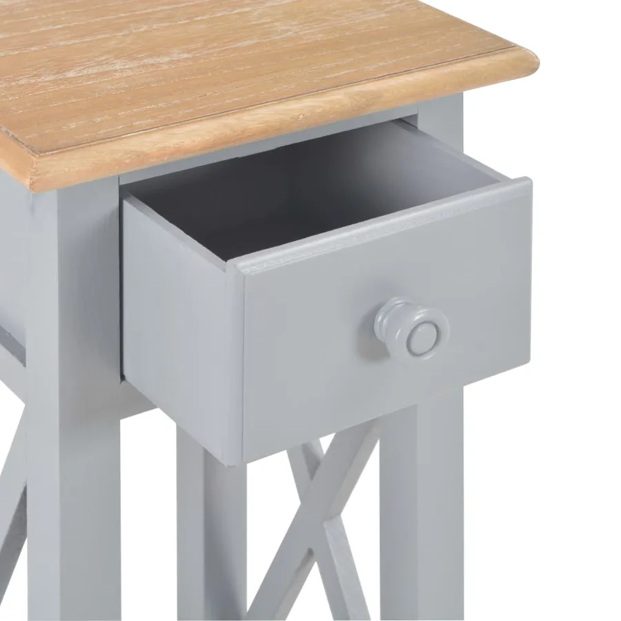 Table d'appoint Gris 27 x 27 x 65,5 cm Bois - 7