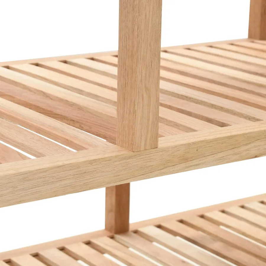 Étagère de salle de bain Bois de noyer massif 100x40x65 cm - 4