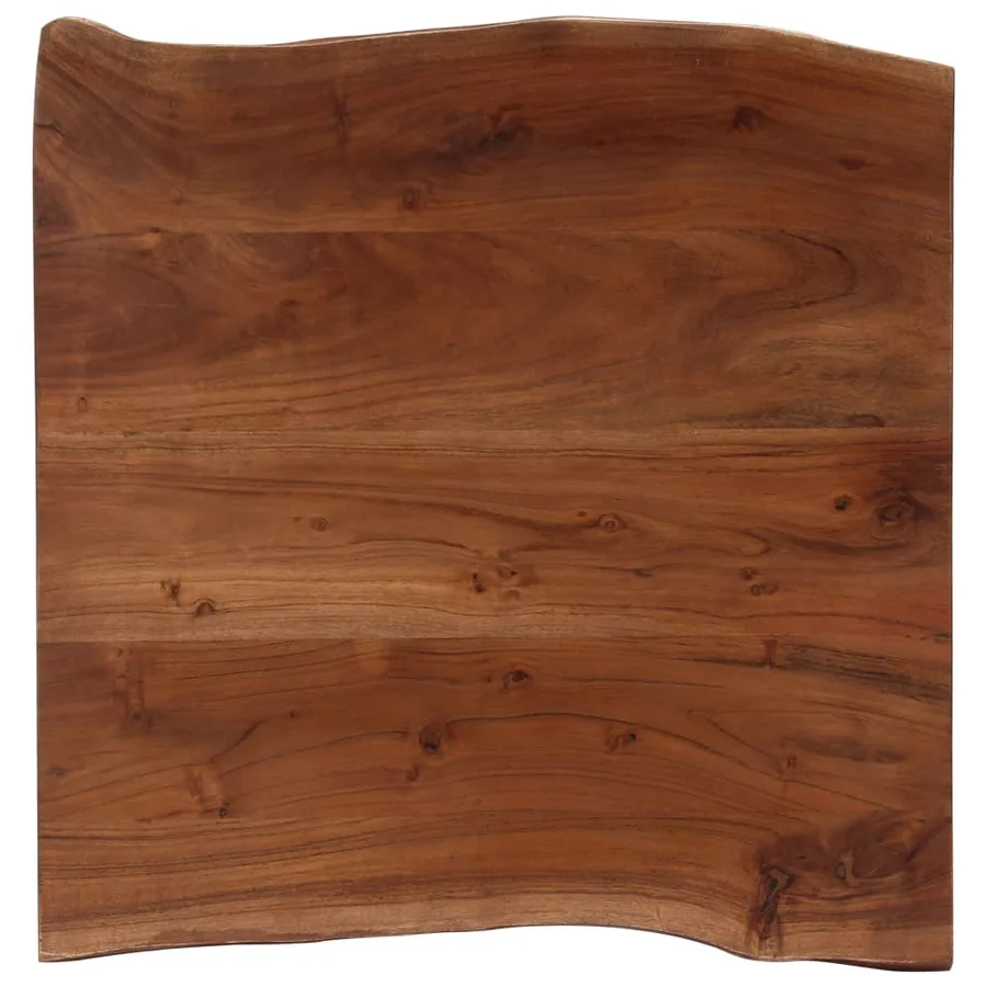 Table basse avec bord naturel 60x60x40 cm Bois d'acacia massif - 7