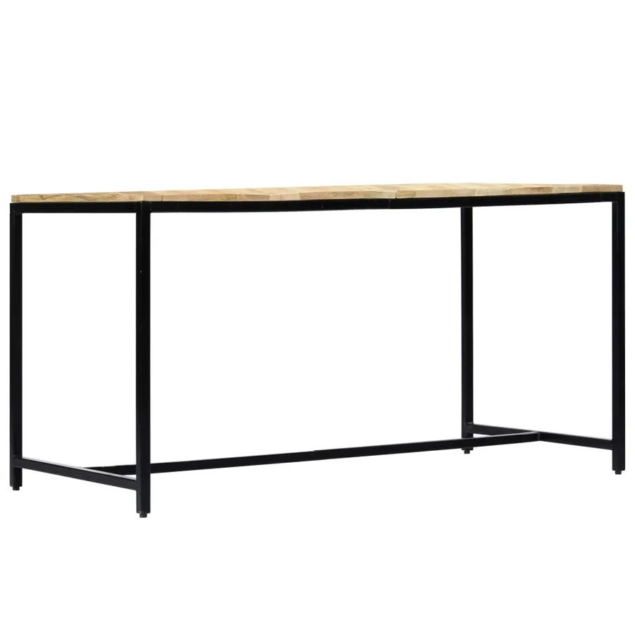 Table à manger 140x70x75 cm Bois de manguier massif brut - 2