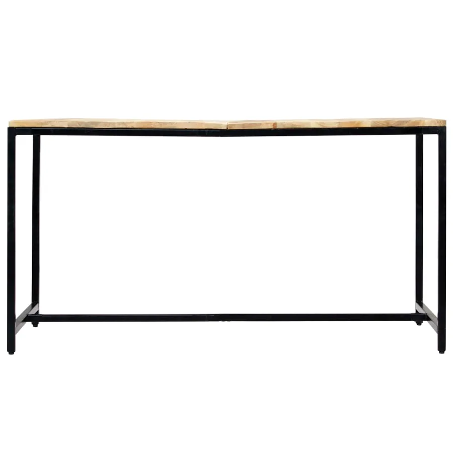 Table à manger 140x70x75 cm Bois de manguier massif brut - 3